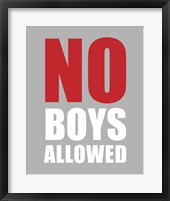 No Boys Allowed - Gray Fine Art Print