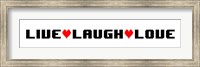 Live Laugh Love -  White Panoramic Fine Art Print