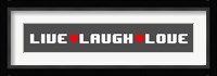 Live Laugh Love -  Gray Panoramic Fine Art Print