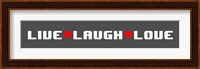 Live Laugh Love -  Gray Panoramic Fine Art Print