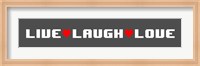 Live Laugh Love -  Gray Panoramic Fine Art Print