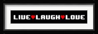 Live Laugh Love -  Black Panoramic Fine Art Print