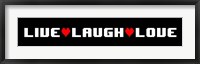 Live Laugh Love -  Black Panoramic Fine Art Print