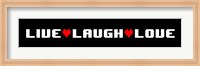 Live Laugh Love -  Black Panoramic Fine Art Print