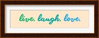 Live Laugh Love -  Beige Fine Art Print