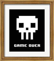 Game Over  - White Skull Fine Art Print