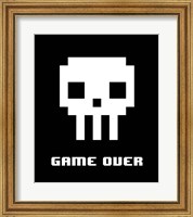 Game Over  - White Skull Fine Art Print