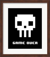 Game Over  - White Skull Fine Art Print