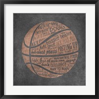 Basketball Terms Fine Art Print