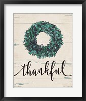 Thankful Wreath Framed Print