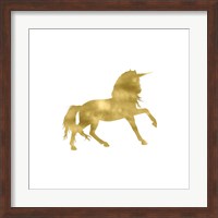 Gold Unicorn Square Fine Art Print