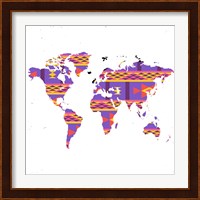 World Map Tribal Fine Art Print