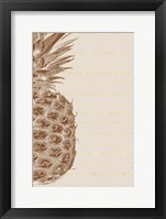 Left Side Pineapple Framed Print