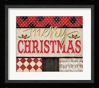 Merry Christmas Plaid Framed Print