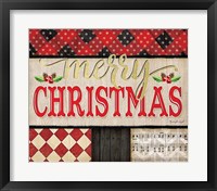 Merry Christmas Plaid Fine Art Print