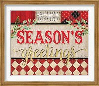 Season's Greetings Plaid Fine Art Print