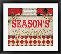 Season's Greetings Plaid Fine Art Print