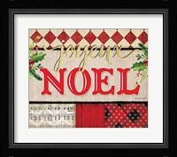 Joyeux Noel Plaid Framed Print
