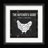 Butcher's Guide Chicken Framed Print
