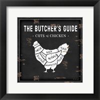 Butcher's Guide Chicken Framed Print