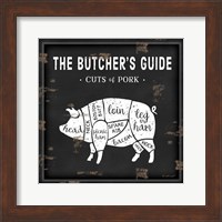 Butcher's Guide Pig Fine Art Print