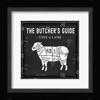 Butcher's Guide Lamb Framed Print