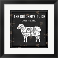 Butcher's Guide Lamb Framed Print