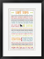 Life Tips - Dog Framed Print