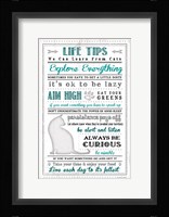 Life Tips - Cats Framed Print