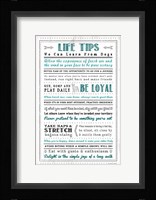 Life Tips - Dog Framed Print
