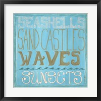 Seashells & Sand Castles Fine Art Print