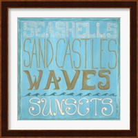 Seashells & Sand Castles Fine Art Print