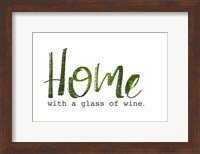 Home with a Glass of Wine Fine Art Print