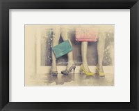 Vintage Fashion Pop of Color Heels and Handbags Fine Art Print