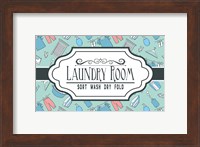 Laundry Room Sign Green Pattern Fine Art Print