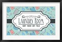Laundry Room Sign Green Pattern Fine Art Print