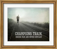 Champions Train Man Black and White Fine Art Print