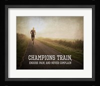 Champions Train Man Color Framed Print
