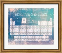 Periodic Table Blue Grunge Background Fine Art Print