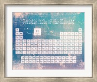 Periodic Table Blue Grunge Background Fine Art Print