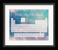 Periodic Table Blue Grunge Background Fine Art Print
