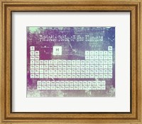 Periodic Table Purple Grunge Background Fine Art Print