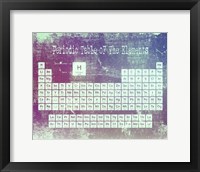 Periodic Table Purple Grunge Background Fine Art Print