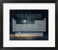 Periodic Table Gold Dust - Blue Fine Art Print