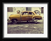 Old Car & Cat Fine Art Print