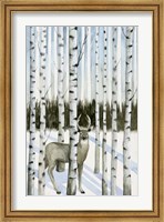 Deer in Snowfall I Fine Art Print