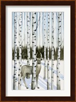 Deer in Snowfall I Fine Art Print