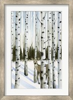 Deer in Snowfall II Fine Art Print