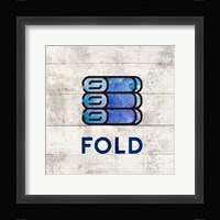 Laundry Sign White Wood Background - Fold Fine Art Print