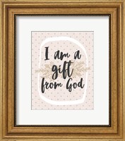 I am a Gift from God Dot Pattern Fine Art Print